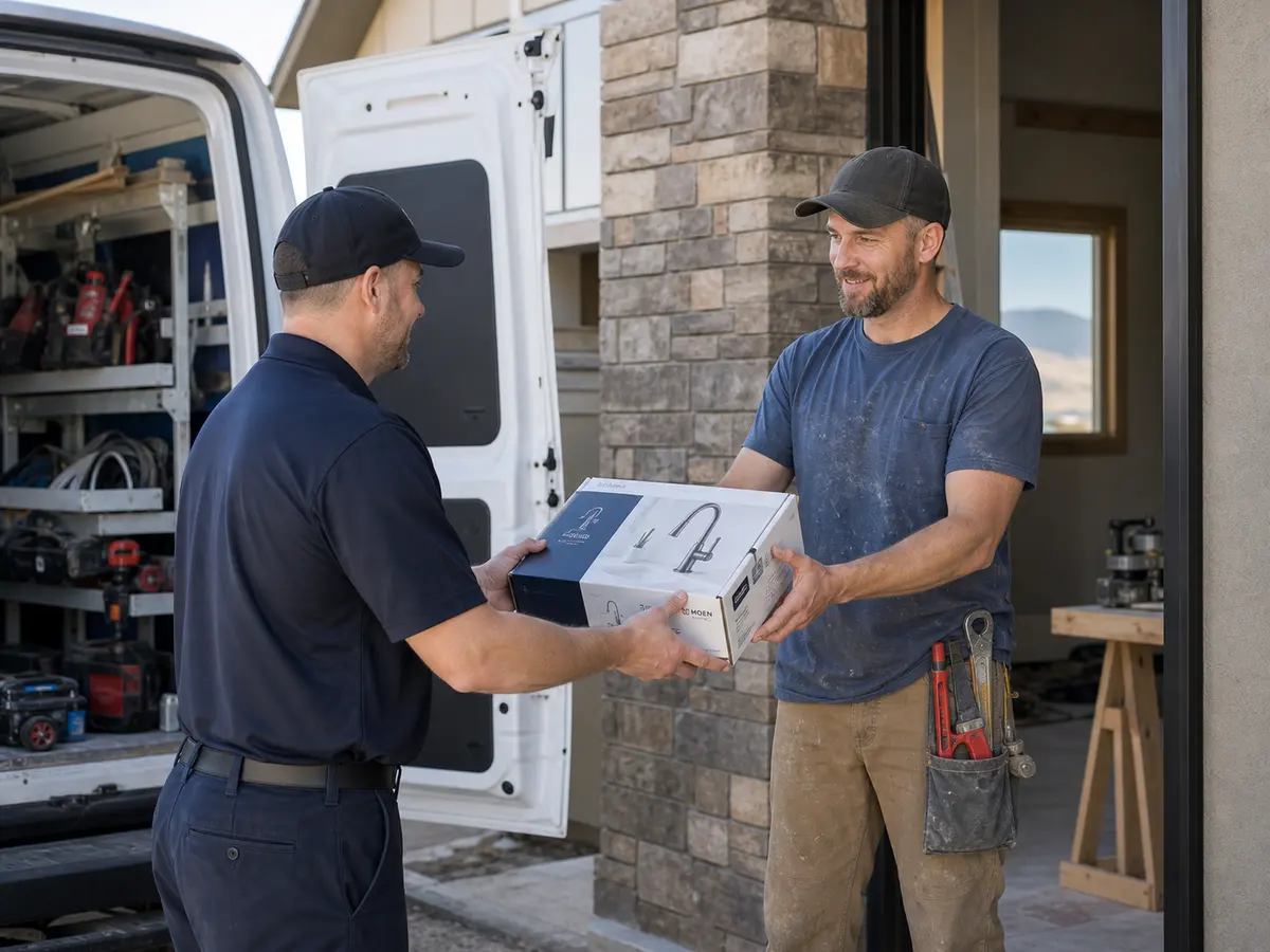 Construction courier delivery